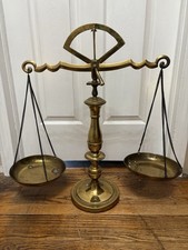 Vintage Brass Balance Scale Of Justice