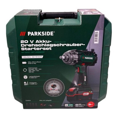Parkside Akku-Drehschlagschrauber-Starterset PASSK 20-LiC4 mit Akku/Ladegerät  