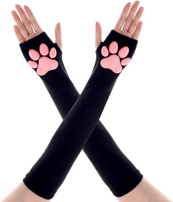 Lusofie Women'S Cute Therian Cat Paws Gloves - 3D Cat Claw Paws Pad Sleeve