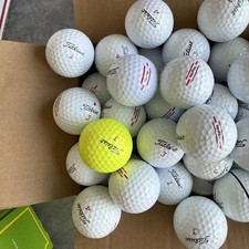 50 Titleist TruFeel Used Golf Balls 3A White/ Yellow Free Shipping