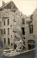 FOTO AK GRUSS AUS WIESBADEN ZERSTÖRTES HAUS 1918 HESSEN