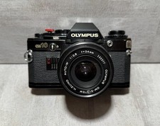 Olympus OM-10 Black w/ FC adapter Quartz Back 50mm f1.8 Zuiko lens - Nice Ex  