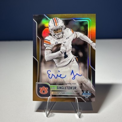 2025 Bowman Chrome Eric Singleton Jr Gold Auto /50  Auburn