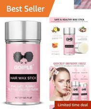 Organic Hair Wax Stick for All Hair Types - Long-Lasting Frizz Control 2.7oz