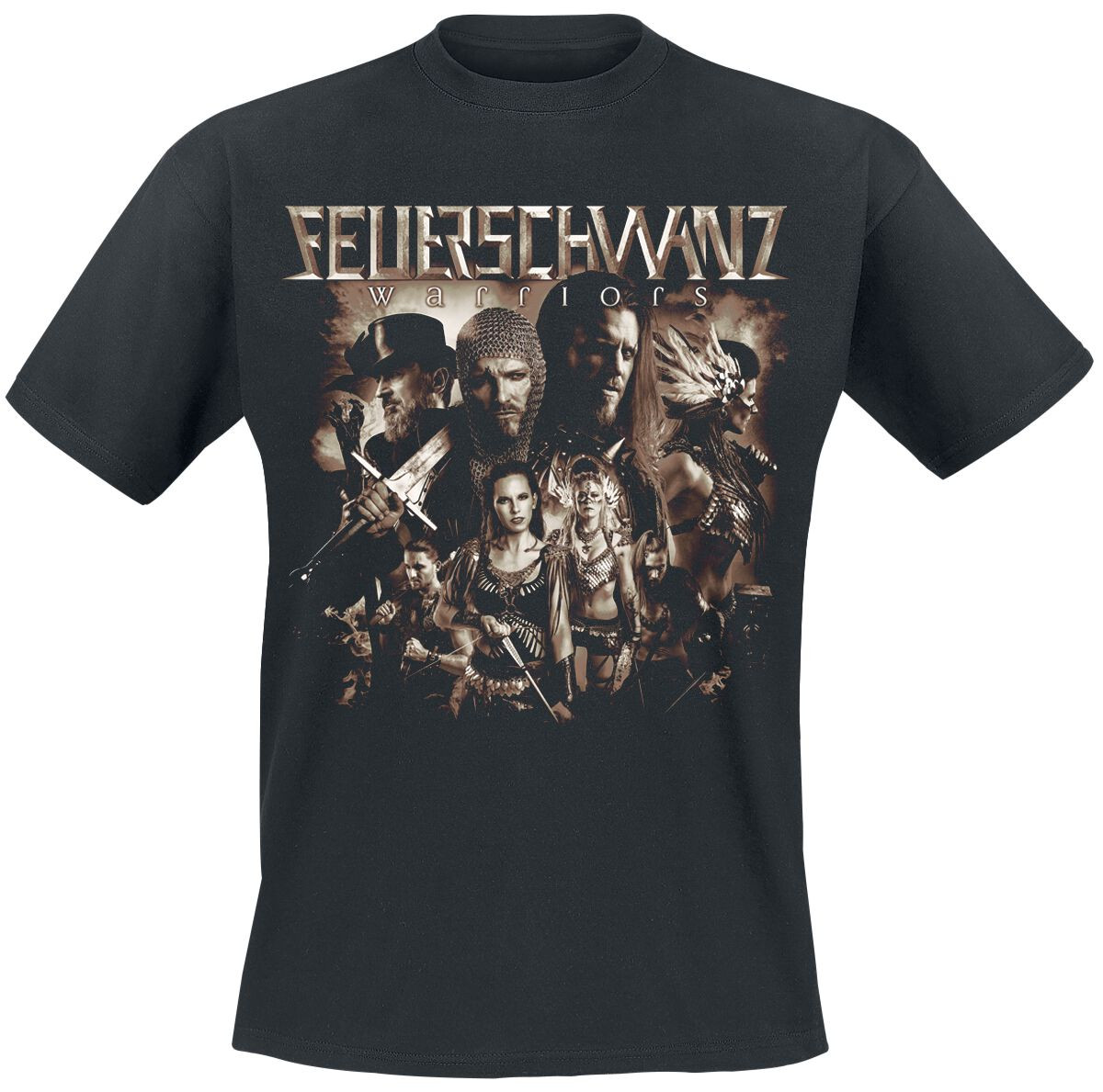 Футболка Feuerschwanz Herren Warriors schwarz Band-Товары, Группы