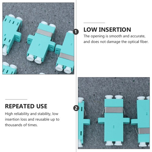 10 Pcs Fiber Optic Flange Adapter Lc Duplex Coupler Cable Connector - Afbeelding 4 van 12