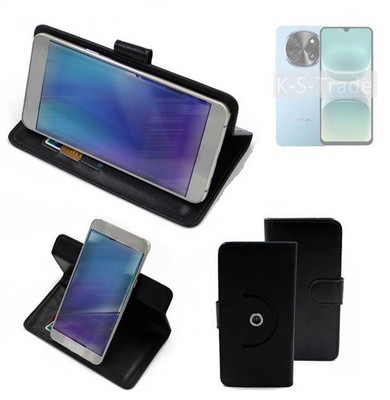 360° Schutzhülle für  OSCAL TIGER 8 Wallet Case Universal schwarz Kunstleder