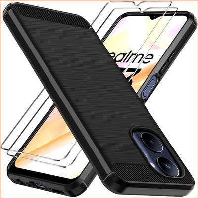 Handyhülle TPU Silikon Schwarz Stoßfest für Realme C30 C33 Narzo 50i Prime mit