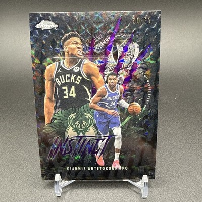 Giannis Antetokounmpo 2025-26 Topps Chrome Instinct Purple Geometric #INS-4 /75