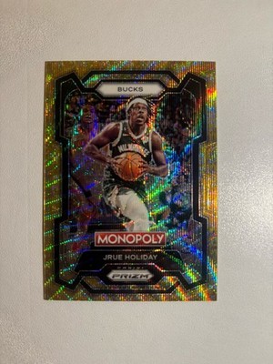 2023-24 Panini Prizm Monopoly Jrue Holiday #51 Millionaire Gold Wave Prizm /10