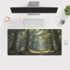 40*90cm 1pc XXL Forest Pathway Mouse Pad - Large Non-Slip Rubber Base Desk Mat f
