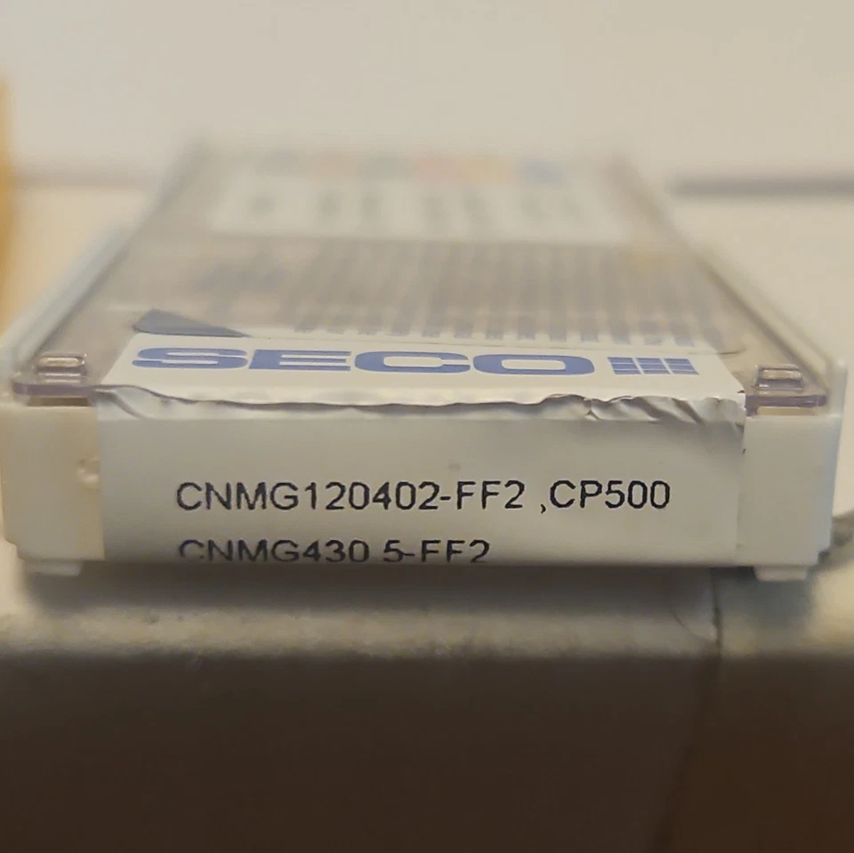 Seco Turning Insert: CNMG430.5-FF2 CP500 CNMG1204402-FF2 , Carbide LOT774 - Image 3 of 4