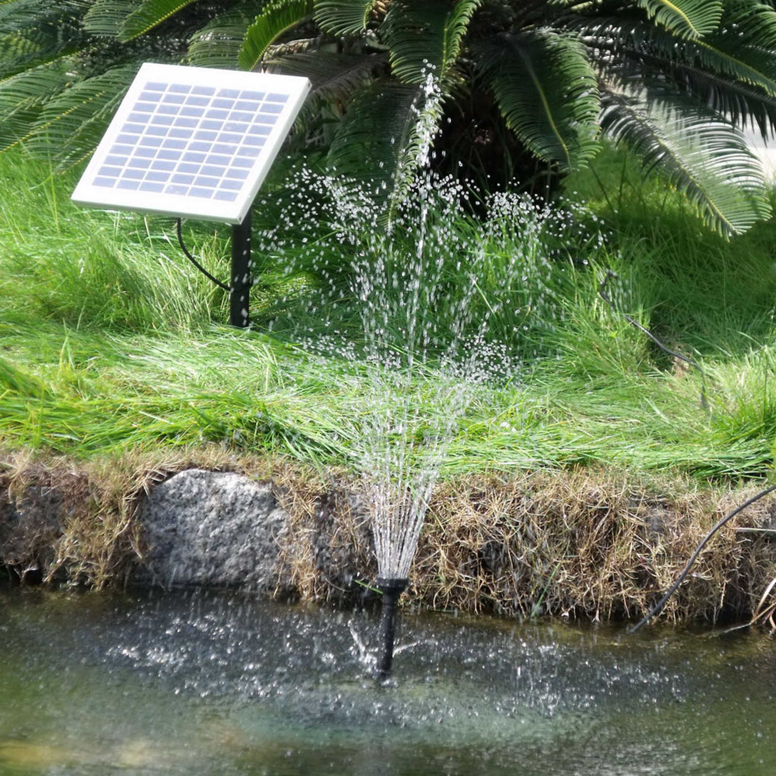 132 GPH Solar Pump and Panel Kit with Battery and Light by S