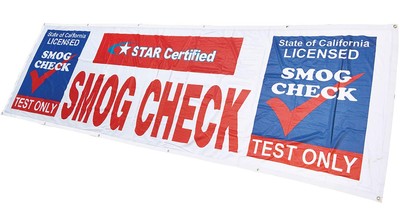 3x10 Ft Star Certified SMOG Check Test ONLY Banner Vinyl Alternative Sign - F...