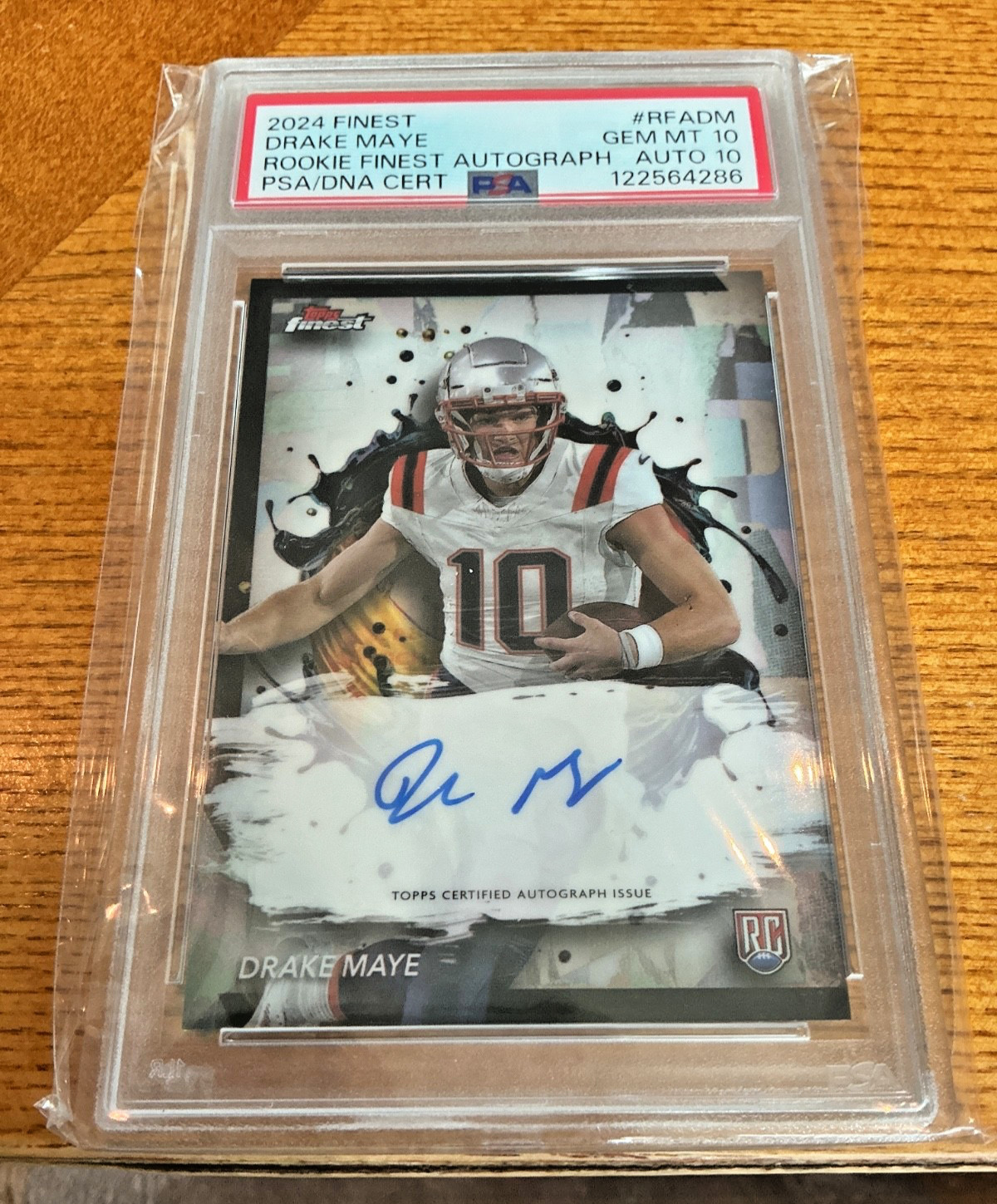 Drake Maye Topps Finest Rookie Finest Autographs #RFADM Base