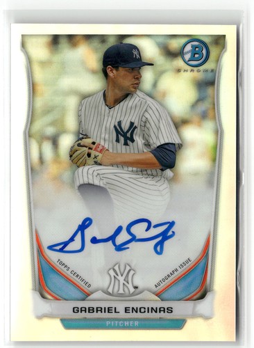 Gabriel Encinas [Chrome Gold Refractor] #GE 2014 Bowman Prospect Autograph card