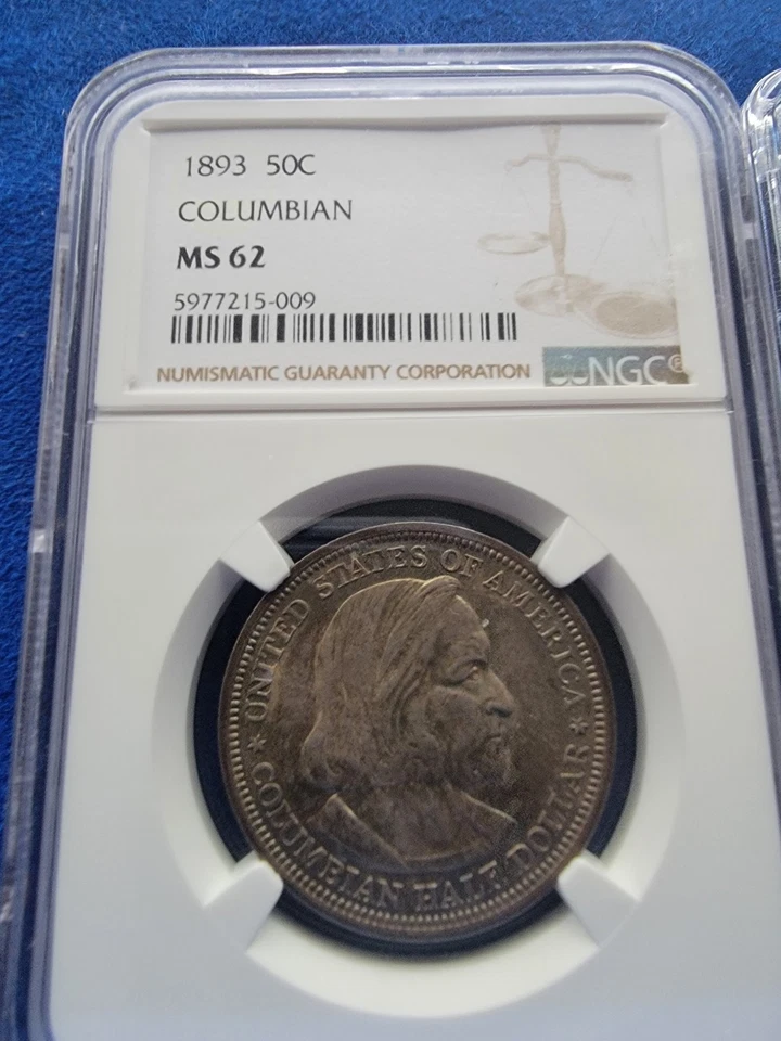 1893 Half Dollar 50C Columbian Exposition NGC MS62 Also PCGS 2002 Kennedy PR70 - Image 3 of 4