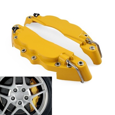Pair Medium Size Metal Style Car Auto Disc Brake Caliper Cover Set Kit
