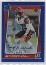 2021 Panini Donruss Optic Rated Rookie Blue Prizm 1/40 Greg Newsome II Auto 13c1
