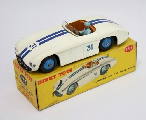 Vintage Boxed Dinky Toys 133 Cunningham C-5R Road Racer in original box