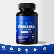 Magnesium 7 Complex Supplement Advanced with 7 Forms of Magnesium, 60 Capsules