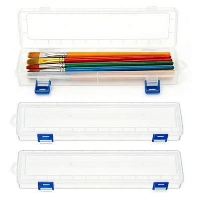 3PCS Brushes Storage Paint Brush Drawing Pen Container with Buckle Design, Lo...