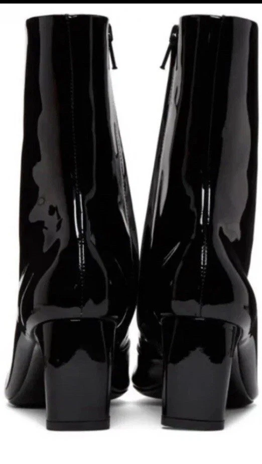 Rosetta Getty Patent Leather Boot size 38 made it Italy size 8 rubber sole  - Image 2 of 4