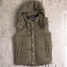Size M Harris Tweed Herringbone puffer Vest Men CIAOPANIC