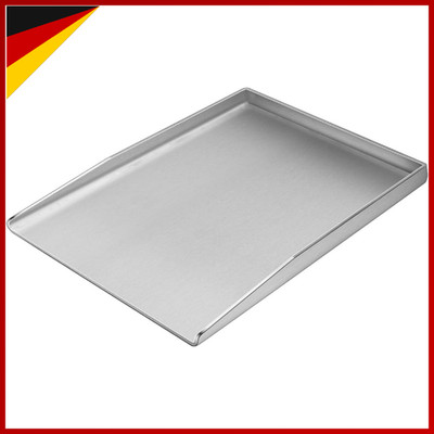 Plancha Grillplatte Edelstahl 26,5x20cm BBQ Grillpfanne für Gas Grill Zubehör