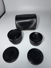 Kalimar AUX Wide Angle & Telephoto Lens Set w Caps Case Japan Camera