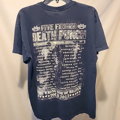 Five Finger Death Punch 2013 US Tour T-shirt The Wrong Side Of Heaven Sz Large