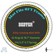 Bzzter Replacement Trampoline Mat Fits 8 Foot Frame, Not 8ft Diameter Mat, Tramp