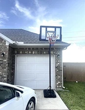Basketball Hoop Adjustable Height Portable 45 Inch Outdoor Heavy Duty Steelframe