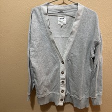 Aerie Women Gray Cardigan with buttons. Size Medium.