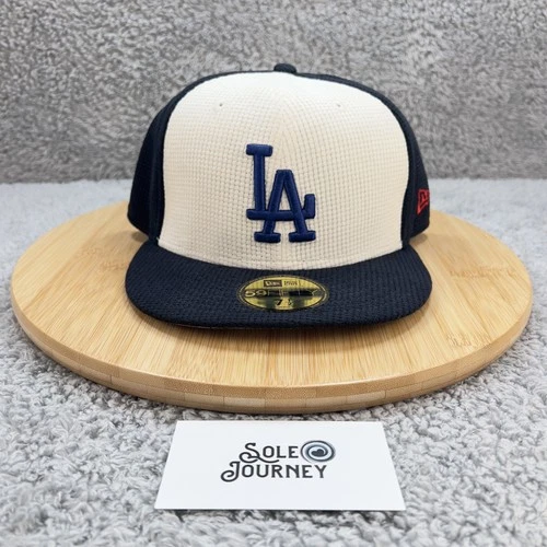 Los Angeles Dodgers Hat Cap Fitted Mens 7 1/2 Navy MLB Baseball New Era 59Fifty