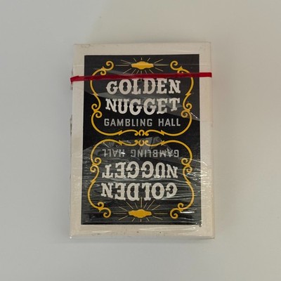 Golden Nugget Gambling Hall Playing Cards RARE SEALED Black Deck Playing Cards
