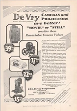 1929 Ad * QRS-De Vry Corporation De Vry Camera & Projector De Vry Kamra