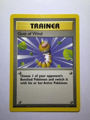 Gust of Wind 093/102 Base Set Regular Common Trainer MP