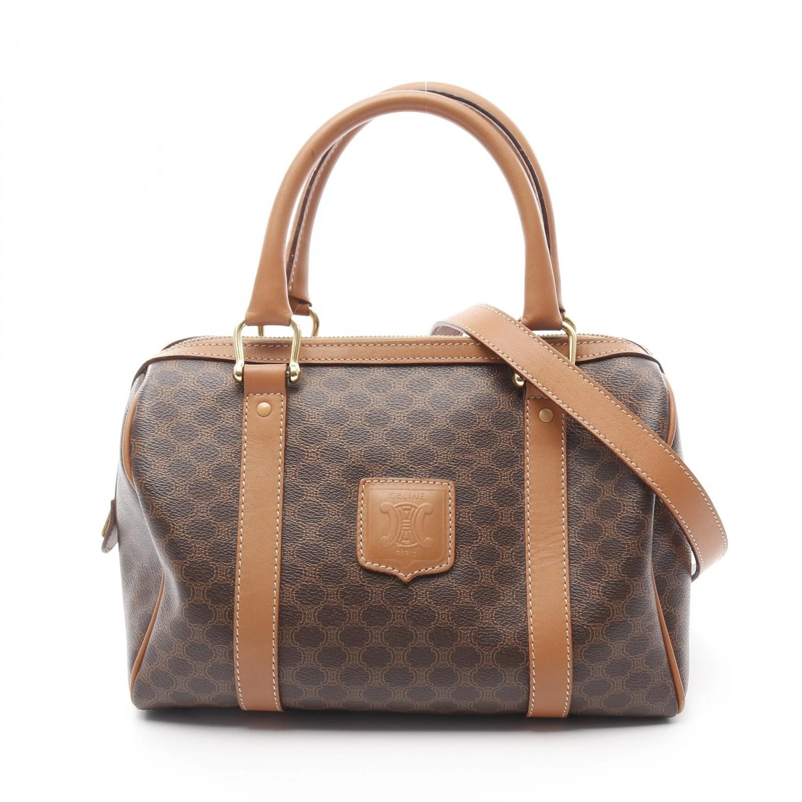 Borsa a mano Celine Macadam rivestita in pvc tela pelle donna