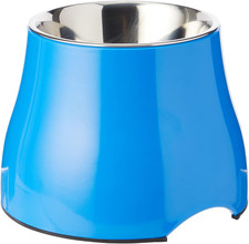 Elevated Dog Bowl, Stainless Steel Dog Food and Water Bowl for Large Dogs, Blue,