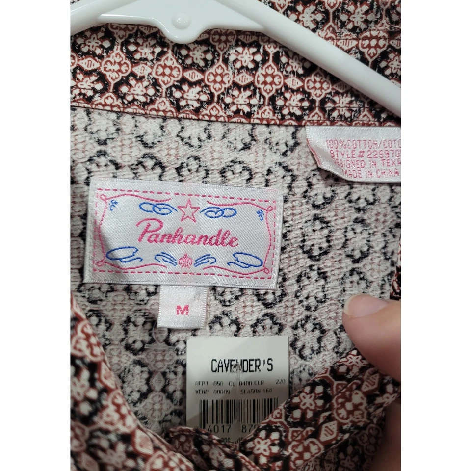 Camisa de manga larga Panhandle Western Pearl para hombre talla mediana 100 % algodón #16 Foto 3 de 4