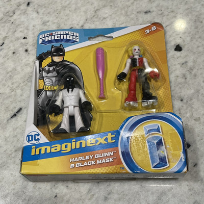 Fisher Price Imaginext DC Super Friends Figure 2 Pack HARLEY QUINN & BLACK MASK