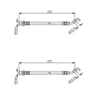 2X Bosch BremsschlÄUche Hinten Passend FÜR Toyota Corolla Links+Rechts | 1 987