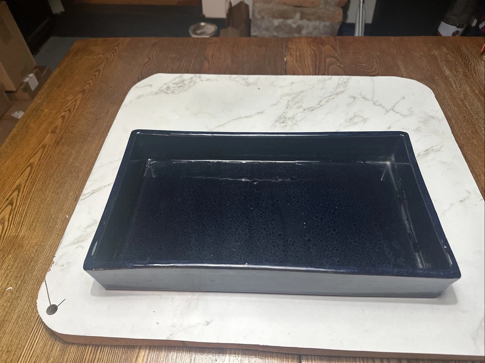 Original Japonés Suiban "15.75 X 9 X 2” Azul Hecho en Japón Foto 2 de 4