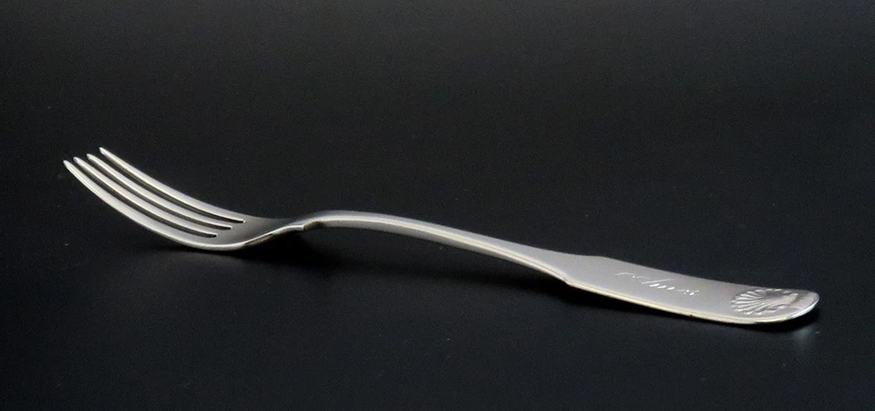 11 American Coin Silver Forks Fiddle and Shell Pattern - Image 3 of 4