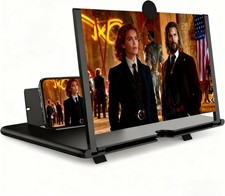 12 Inch Screen Magnifier for Cell Phone, 2026 Upgrade 3D HD Mobile Phone Magnifi