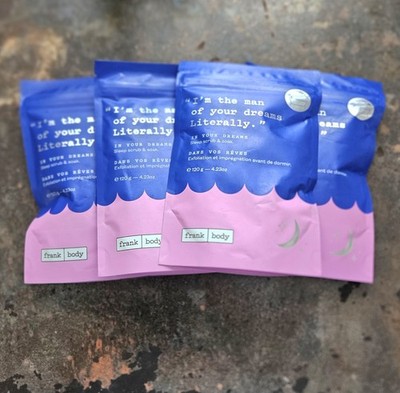 4 Frank Body ''I'm The Man Of Your Dreams Literally'' Sleep Scrub & Soak 4.23oz ea