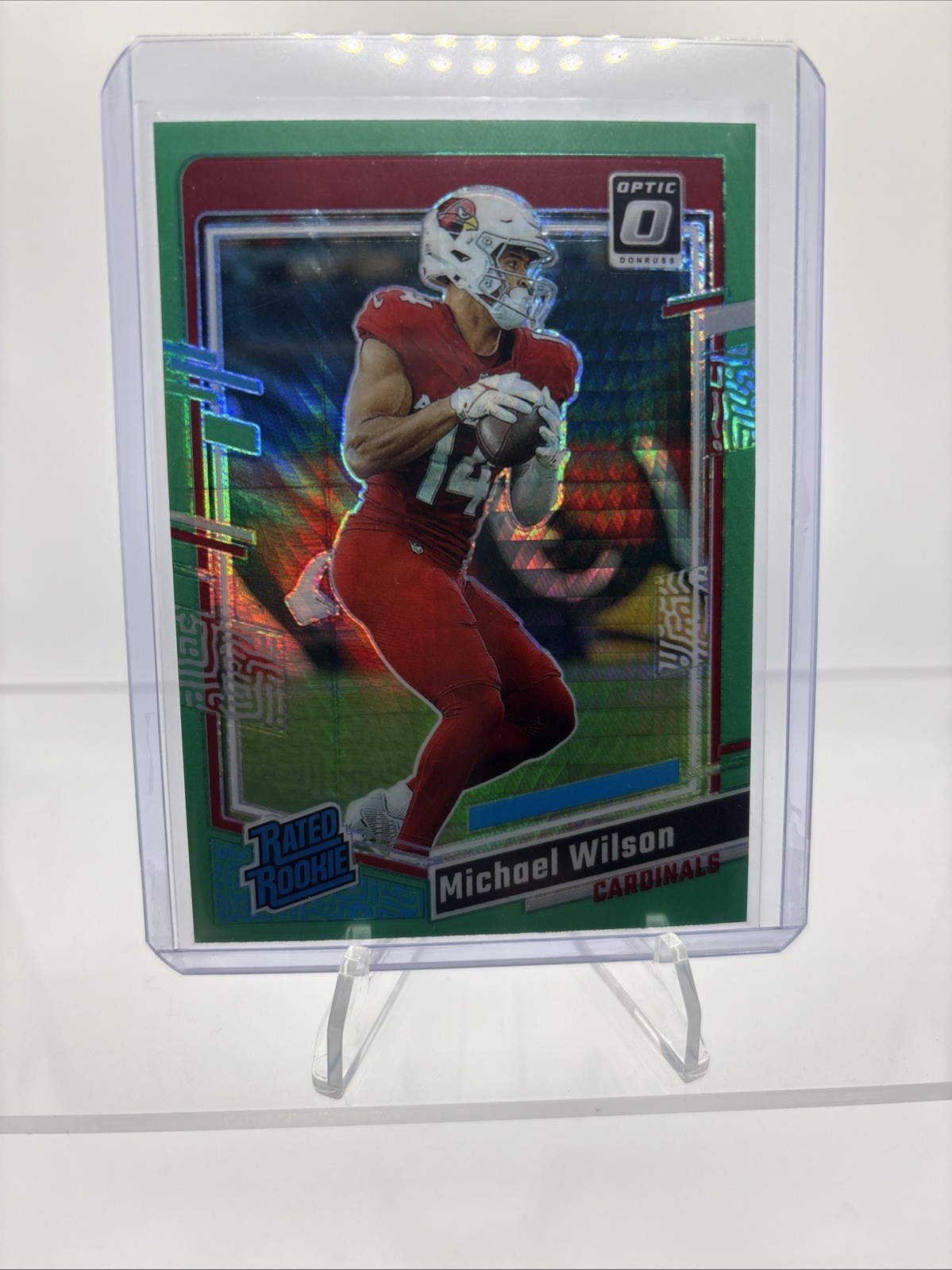 2023 Donruss Optic #204 Michael Wilson Green Hyper Cardinals