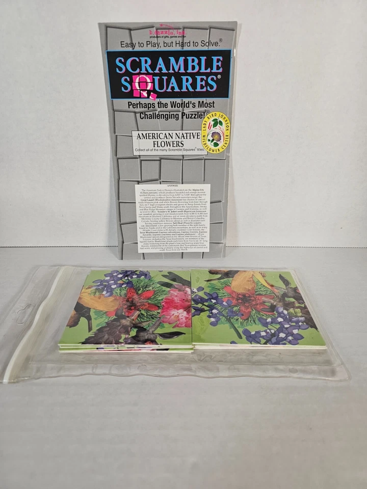 Scramblers Square American Native Flowers 9 Piece Puzzle B. Dazzle 2004 - Image 2 of 3