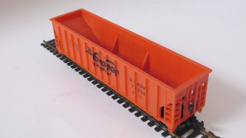 Hopper 3 bay RioGrande D&RGW 78556 Orange plastic Model Prower in box #9179 HO. - Picture 10 of 22